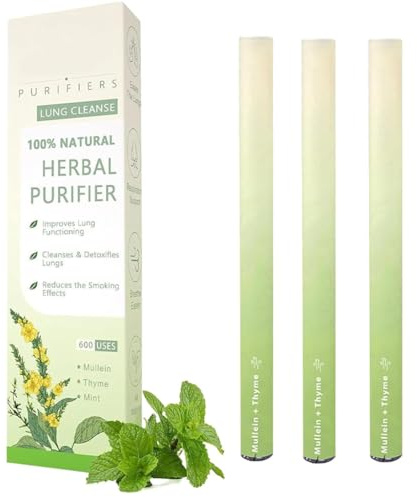 1/2/3 Stück Mullein Kräuter-lungenreiniger,Natural Inhaler Stick For Breathing Ease,Mullein Lung Purifier,Upgraded h-erbal Diffuser Pen,Natürliche Atemwegsunterstützung & Atemhilfe Für Zuhause (3)