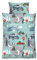Beauty.Scouts Feinbiber-Bettwäsche Police, türkis, Baumwolle, Kinderbettwäsche, Kinderzimmer, 100 x 135 cm, 135 x 200 cm Größe 80 x 80 cm + 135 x 200 cm