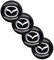 QUXING 4 Stück Logo Aufklebern Radnabenkappen Nabendeckel, für Mazda 65mm Auto Felgendeckel Zubehör Zierdeckel Emblem Abzeichen Accessoires