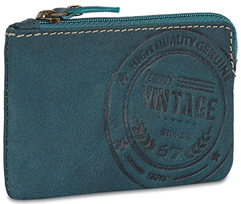 SKPAT - Porte Monnaie Homme Cuir Souple Petit Format - Petit Porte Monnaie Homme - Bourse Porte Monnaie Multi Rangements Anti RFID. Porte Carte Cuir., Bleu