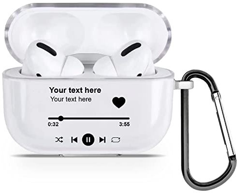 Personalisierte Benutzerdefinierte Musik Lied Name Soft Gel Klar Gummi Fall Hülle Für AirPods - für AirPods Pro