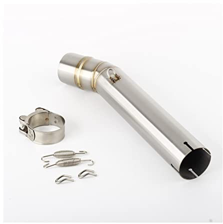 Gjsgjy Motorrad Auspuff Slip On Mittelschalldämpfer Edelstahl Für Yamaha Für FZS 600 Für FZS600 Für Fazer 1998-2003 Motorrad-Auspuff-Schalldämpfer