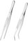 LuLiyLdJ Pince brucelle, Pince Cuisine, Pinces en Acier Inoxydable 14cm Longues Droites/incurvées avec Une extrémité dentelée de précision pour l'aquascaping, Le Jardinage, la Cuisine, 2 pièce