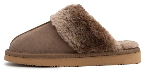 Minnetonka Chesney Pantoufles en daim pour femme Taille 8 M Cacao, cacao, 39 EU
