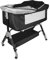 HUOLE 3 in 1 Beistellbett & Babywiege & Reisebett, 4-stufig Höhenverstellbares Babybett, neigbar, Kinderbett, Stubenwagen für Babys bis 25kg belastbar-104 * 52 * 100-110 cm – schwarz