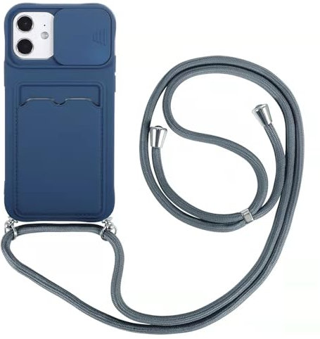Wishcover store Funda para Cuerda para iPhone 16 Plus,Funda Deslizante Cámara Proteger,Protección cámara Carcasa,Cubierta de cámara Deslizante Proteger Ultra-con Colgante Ajustable Collar Correa