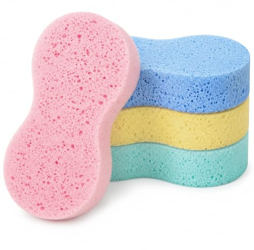 4 Pack Car Washing Sponge, 9 X 4.5 Large Sponges for Washing Cars, All Purpose Sponges for Cleaning Kitchen Bathroom Household Bike Boat Cars Wash Sponge