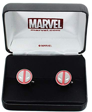 Deadpool Logo Stainless Steel Enamel Cufflinks