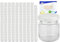 MamboCat Set di 200 bicchieri rotondi da 53 ml, colore del coperchio bianco, TO 43, con ricettario per gelificante, per conserve, barattoli per conserve, mini vasetti per frutta, bicchieri da porzione