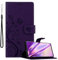 Cadorabo Hülle kompatibel mit Samsung Galaxy Note 10 Blumen Design aus Kunst Leder Flip Klappbare Stoßfeste Magnetische [Standfunktion] [Kartenfächern] Cover Hülle für Galaxy Note 10 Tasche in Lila