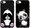 Tveinan Hülle für iPhone SE 2022/8/7/ iPhone SE 2020 Handyhülle, 2 Pack Weiche Silikon Schwarz Schutzhülle für iPhone 8, Slim TPU Bumper Stoßfest Case, Süß Muster Motiv Silikonhülle Cover - Panda