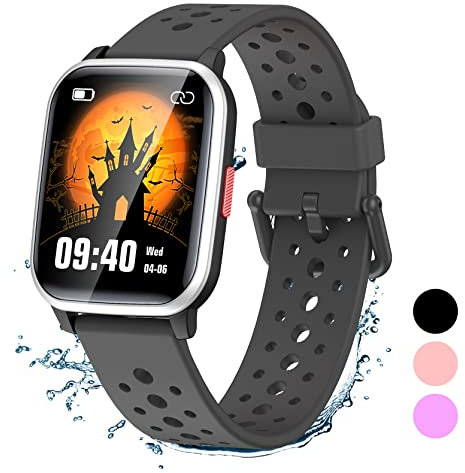 SOPPY Activity Tracker Watch per bambini, smartwatch con giochi, contapassi, monitoraggio della frequenza cardiaca e del sonno, cronometro, impermeabile IP68, orologio sportivo, ottimo regalo per
