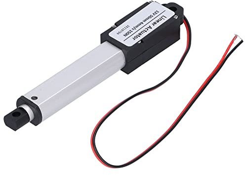 Mini Actionneur de Mouvement Linéaire 50mm Course DC 12V Interrupteur de Fin de Course Interne à Faible Bruit Actionneur Linéaire pour Automobile Industriel (Course 50mm-4mm/s-150N)