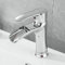 SHUNLI Wasserfall Wasserhahn Bad Chrom Waschtischarmatur, Einhebel Badarmatur Bad Armatur Waschtischbatterie für Badezimmer Waschbecken