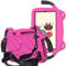 for Lenovo Tab M10 Plus 3rd Gen 10.6 Inch TB-125FU/128FU/128XU Kids Case,Lightweight EVA+PC Kid Friendly Shockproof Stand Protective Case, with Handle + Shoulder Strap(Rose Red)