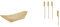 PAPSTAR Fingerfood Schalen/Holzschalen,%22Schiffchen%22 (50 Stück) aus Kiefernholz%22pure%22 & Fingerfood-Spieße/Holzspieße%22Golf%22 (250 Stück) 12 cm