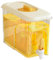 Cream Yellow 4L Sealed Drink Dispenser with Dual Filters and Tap for Fridge or Party