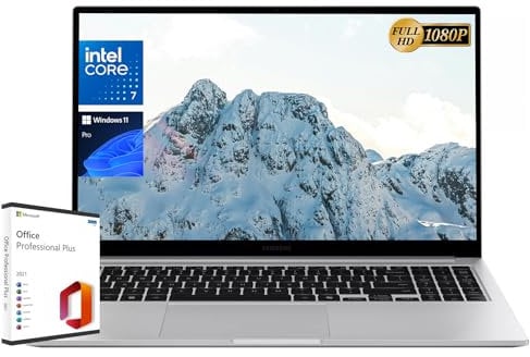 SAMSUNG Newest Galaxy Book4 Business Laptop, 15.6 FHD Display, Intel 10-Core 7-150U, 16GB RAM, 2TB SSD, Backlit Keyboard, WiFi, Long Battery Life, Win 11 Pro, with Microsoft Office Lifetime Licens