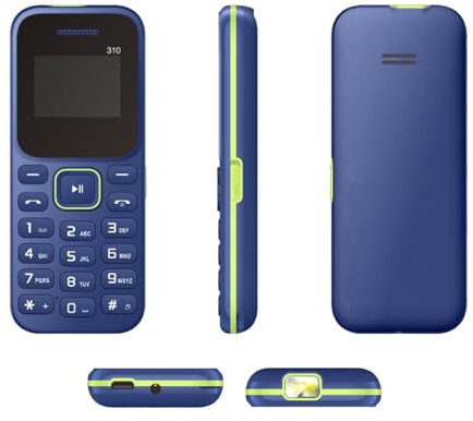 Basic Mobile Phones for The Elderly and Kids, Unlocked Dumb Phones, Cell Phones Without Internet - with Big Buttons, MP3, MP4, Camera, Flashlight, SOS,Blue