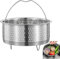 Stainless Steel Steamer Basket 20CM Steamer Basket for Pressure Cooker Rice Cook Steamer Insert Steaming Rack Vegetables Fruit Colander Strainer for Cooking Pot