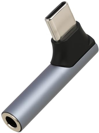 Annlpoy 1pcs Adattatore USB C a Jack 3.5mm per Cuffie 90 Gradi Connettore Type C,Compatibile con iPhone 16/16 Plus/16 Pro/16 Pro Max, Galaxy S25 Ultra, Pixel 9, Xiaomi
