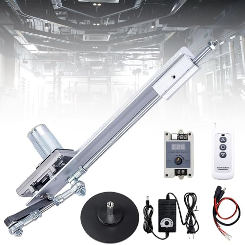 Actionneur Linéaire Alternatif, Actionneur Linéaire DC 24 V, 120 tr/min | Moteur Alternatif à Monter Soi-même, Course 3-15cm, Actionneur Linéaire avec Variateur de Vitesse, Ventouse et Régulateur