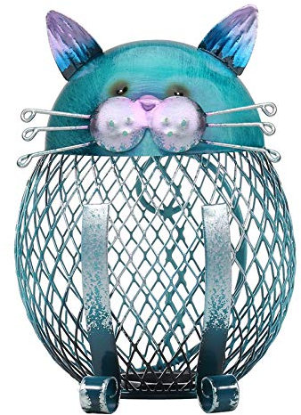Tooarts Spardose im Katzen-Design,Katzen Sparschwein,Katzen Box Spardose,Münze Spardose Sparschwein aus Metallmünzen für Erwachsene,Geschenk zum Geburtstag Weihnachten Heimdekoration