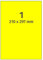 Farbige Etiketten auf A4 Bogen, neongelb - 210 x 297 mm - 100 Papier Aufkleber auf 100 Blatt, selbstklebende Laser-Etiketten fluorisierend leuchtfarbig