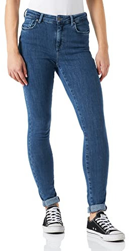 ONLY NOS Damen ONLPOWER MID PUSH UP SK JEA REA3223 NOOS Skinny Jeans,, per pack Blau (Dark Blue Denim Dark Blue Denim), 40/L34 (Herstellergröße: L)