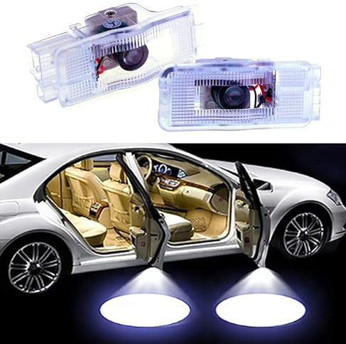 Sunshine Fly 2 Stück Autotür Logo Türbeleuchtung LED Willkommen Logo Projektor Light 3D Tür Leuchtet Geister Shadow Lampe (A)