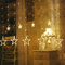 LED Curtain Lights,12 Stars 138 LED Curtain String Lights Memory Window Lights with 8 Modes Decoration for Christmas, Wedding, Party,Patio Garden, Valentine's Day Home Decorations (Warm White)