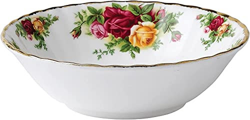 Royal Albert Old Country Roses Dinner Ware - Plates, Bowls, Platters, Dishes.- English Made Original 1962 Fine Bone China (Set of 6 Cereal Bowls (16cm))