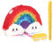 BIRCIHO Regenbogen Pinata Bundle mit einer Augenbinde und Fledermaus (43 x31 x9cm), pinata geburtstag mädchen, perfekt für Geburtstagsparty Einhorn Thema Party, Dekoration…