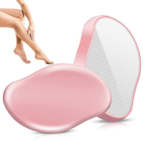 Uttse Crystal Hair Eraser - Removedor de pelo de cristal unisex, exfoliación indolora para brazos, piernas, espalda, depiladora reutilizable y lavable (rosa mitiro)