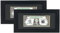 Gold Home Rahmen für First Dollar Bill mit schwarzer Matte oder 10,2 x 22,9 cm großer Business-Lizenzrahmen ohne Passepartout, Echtglas, Staffelei-Ständer und Wandaufhängung, 2 Stück