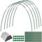 36Pcs Garden Hoops for Netting Tunnel, 17 Inches Garden Hoops Greenhouse Frame Flexible Green Garden Cloche Crop Protection Hoops for Netting Raised Beds