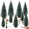 Mini Árbol de Navidad Pequeño, Árboles Sisal árboles Snow Artificial, Artificial en Miniatura Nevado Pino, para Navidad, Vacaciones, hogar, Escritorio, decoración de Mesa, 9 Piezas