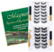 Joyeee Magnetische Wimpern mit Eyeliner, 14 Paar wiederverwendbare künstliche Wimpern, 3D-natürlich aussehende Cluster, einzelne Wimpern-Set mit Applikator, kein Kleber, DIY-Wimpernverlängerungs-Set