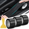 3 Rouleaux Film Carbone Anti-Rayures, Bande de Seuil de Porte, Autocollant Adhésif Protection Voiture, Noir Brillant (5 cm x 10 M/Rouleau)