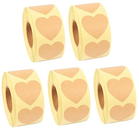 STOBOK 5 Rollen Party-Geschenkanhänger Verpackungsaufkleber Aufkleber-Etiketten Geschenketiketten scrapbook stickers tags Aufkleber aus Kraftpapier Geschenkaufkleber selber machen