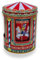 MediMuc Winter Karussell Spieluhrdose - Dose, Gebäckdose, Aufbewahrungsdose, Keksdose, Blechdose - lebensmittelecht - Maße ØxH: 12,0cm x 16,0cm - Vol. 0,75l