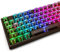 KOVNISE Crystal Clear Keycaps, Transparent Translucent Mechanical Keyboard Keycaps, MDA Keycaps, Universal Compatibility for 100%, 75%, 65%, 60% Keyboard (Black Crystal)