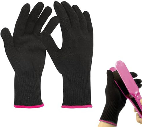 banjiabb 2-Teiliger Professionelle Hitzebeständige,Hitzeschutz Handschuh,Hitzebeständige Handschuhe,Hitze Handschuhe Lockenstab,Für Lockenstäbe Und Lockenstäbe, Hitzebeständige Handschuhhandschuhe
