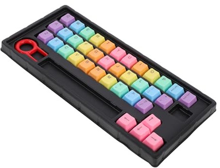 NUOBESTY 1 set Colorful DIY Keycaps Kit for Mechanical Keyboards Unisex Abs Material Easy to Install Durable and Crack Resistant Keyboard Decor for Gamers and Typists