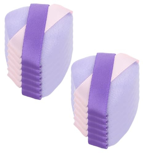 IWOWHERO 20 St Triangelformad Mini Pulverpuff med Dubbla Band Velour Fingerstorlek Passar Pulver och Foundation Precisionsapplicator för Resor och Makeupentusiaster