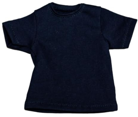 BEALIFE Verspieltes Kurzarm T Shirt für Puppen im Maßstab 1:6. Geeignet für die meisten beweglichen Figuren (männlich/weiblich), Marine, 11.5 cm