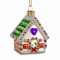 Sikora BS225 Christbaumschmuck Glas Ornament/HÄUSCHEN MIT ZUCKERSTANGEN - H:7cm