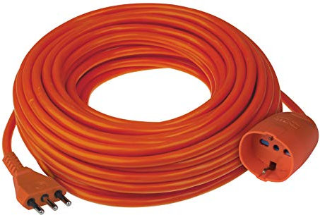 Poly Pool PP0379.15 Prolunga da Giardino 15 m, Spina 16 A e Presa Pluristandard, Arancio, Metri