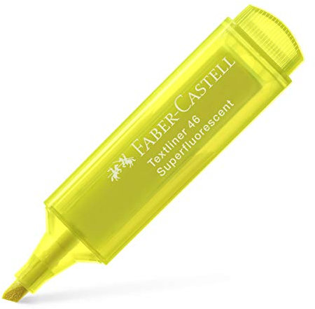 Faber-Castell 154607 - Textmarker Textliner 1546, nachfüllbar, gelb, 1 Stück
