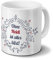 digital print Tasse mit Namen Heidi - Motiv Ohne Heidi ist Alles blöd - Ornamente Design - Namenstasse, Kaffeebecher, Mug, Becher, Kaffeetasse - Farbe Weiß